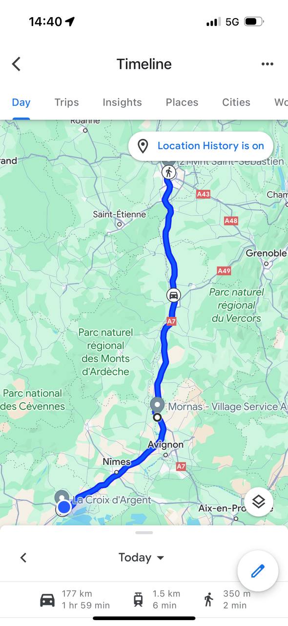 Lyon -> Montpellier, France ~300 km #cinematiclife #cartravel
