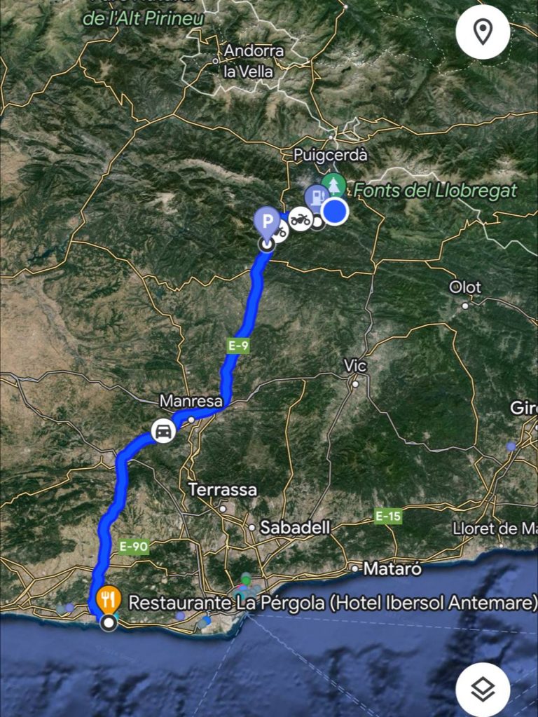 Sitges -> Castellar de n'Hug 142 km #cinematiclife #cartravel