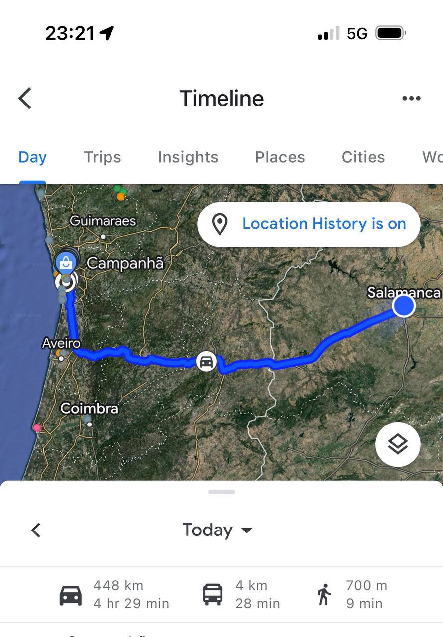 Porto -> Salamanca #cartravel