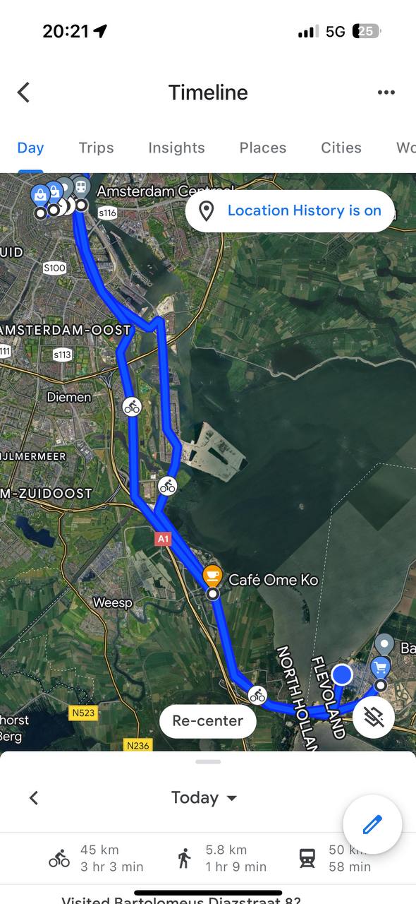 Almere ~ 55km on a bike #biketravel
