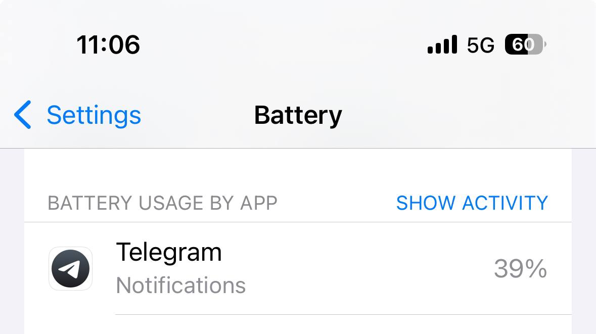 Telegram has started constantly requiring phone resources for its inte…